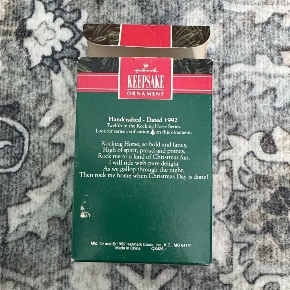 Hallmark 1992 Rocking Horse Ornament